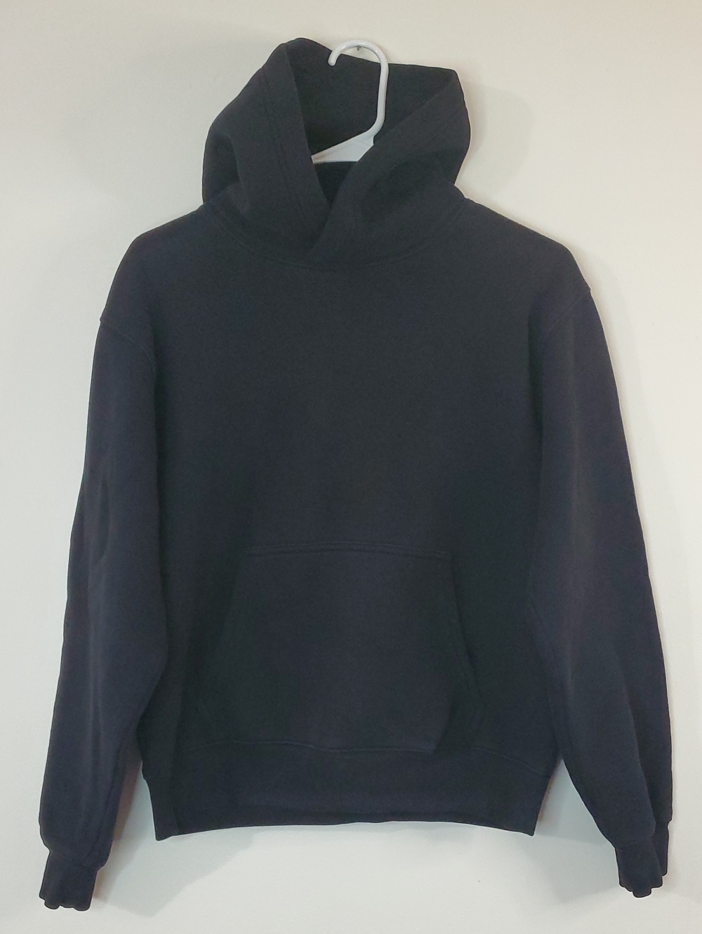 Aritzia Sweatfleece Perfect Fit Black Pullover Hoodie Size Sm Minimal Athleisure